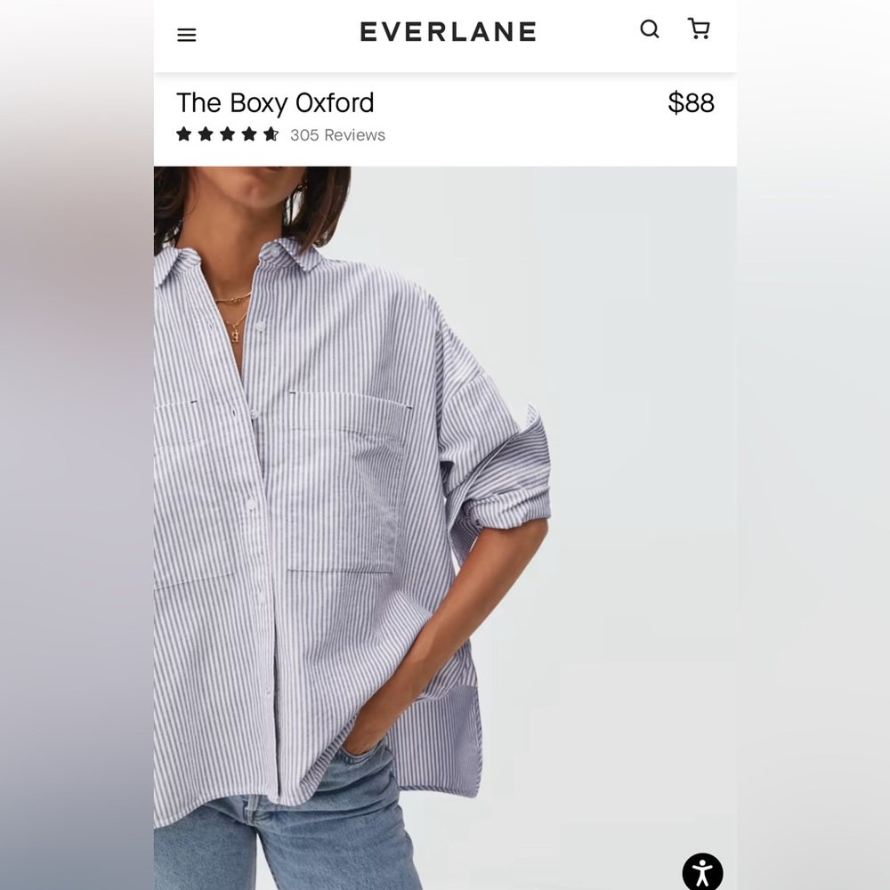 Everlane boxy Oxford size XL